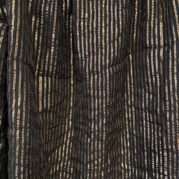 Black and Gold Madewell Tie Strap Top - Picture 5 of 8